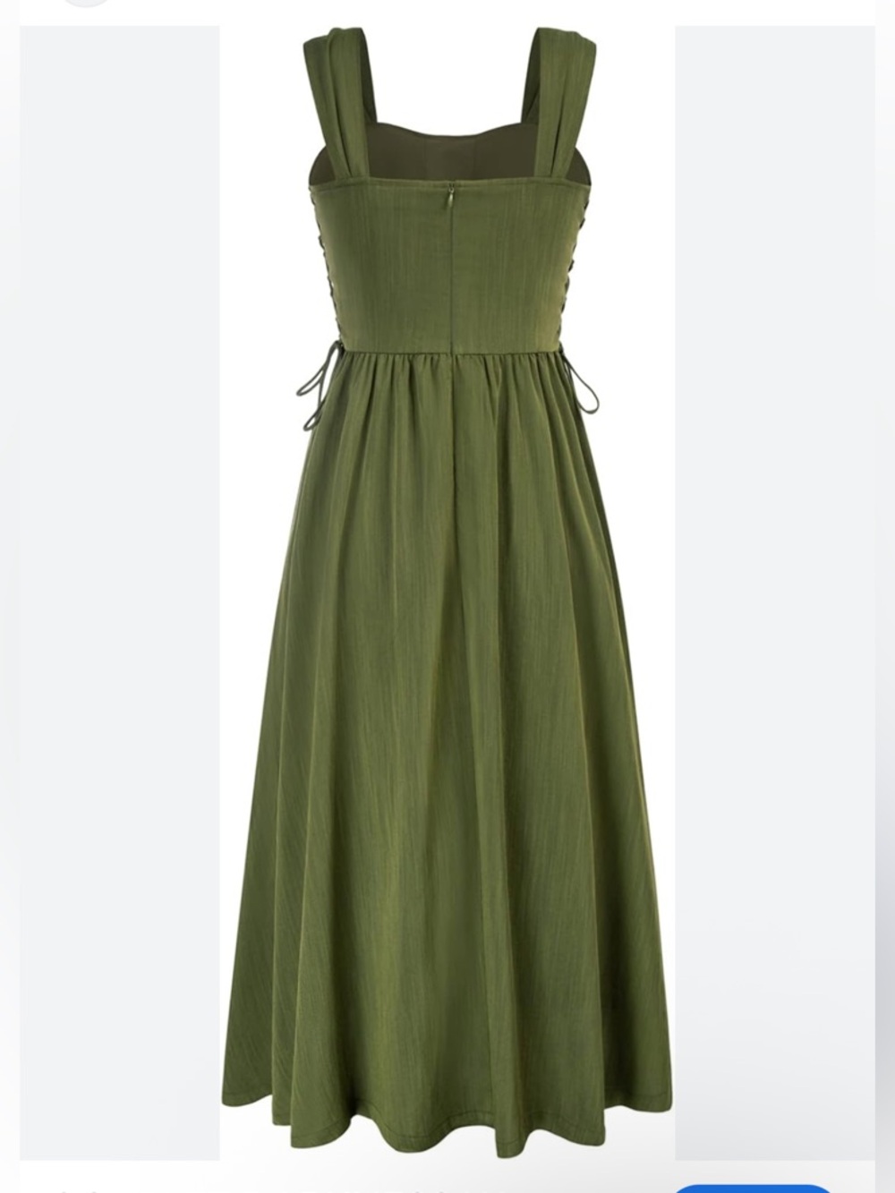 Scarlet Darkness Renaissance Lace-up Bodice Flared Midi Dress Olive Green Size S - Picture 8 of 14